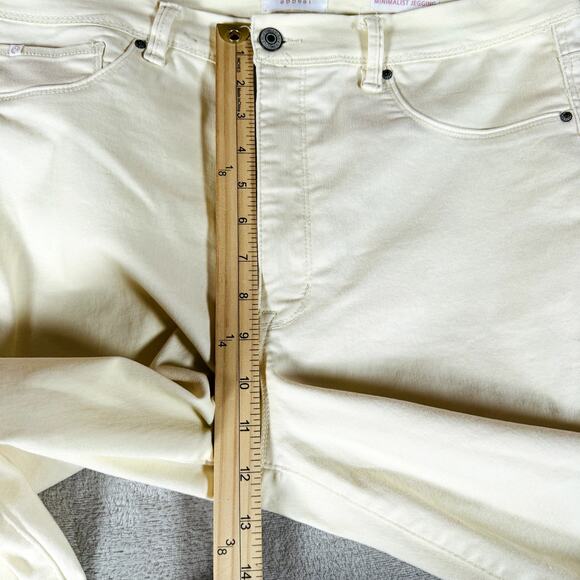 Curve Appeal Jeans Womens 14 Pale Yellow Denim Minimalist Jeggings High Rise - Picture 10 of 11